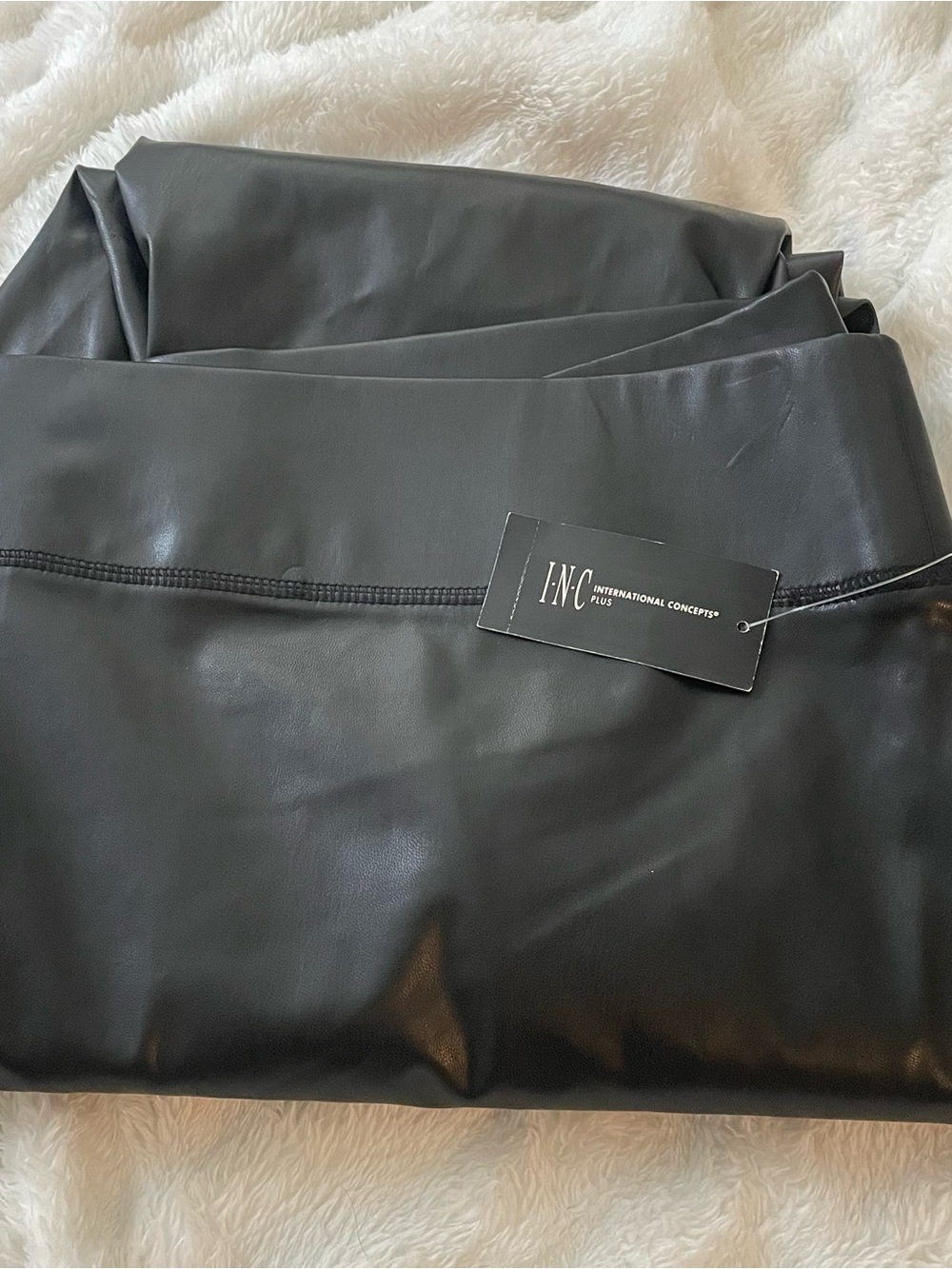 NWT INC International Concepts Faux Leather High-Waist Leggings - 26W - Picture 8 of 8